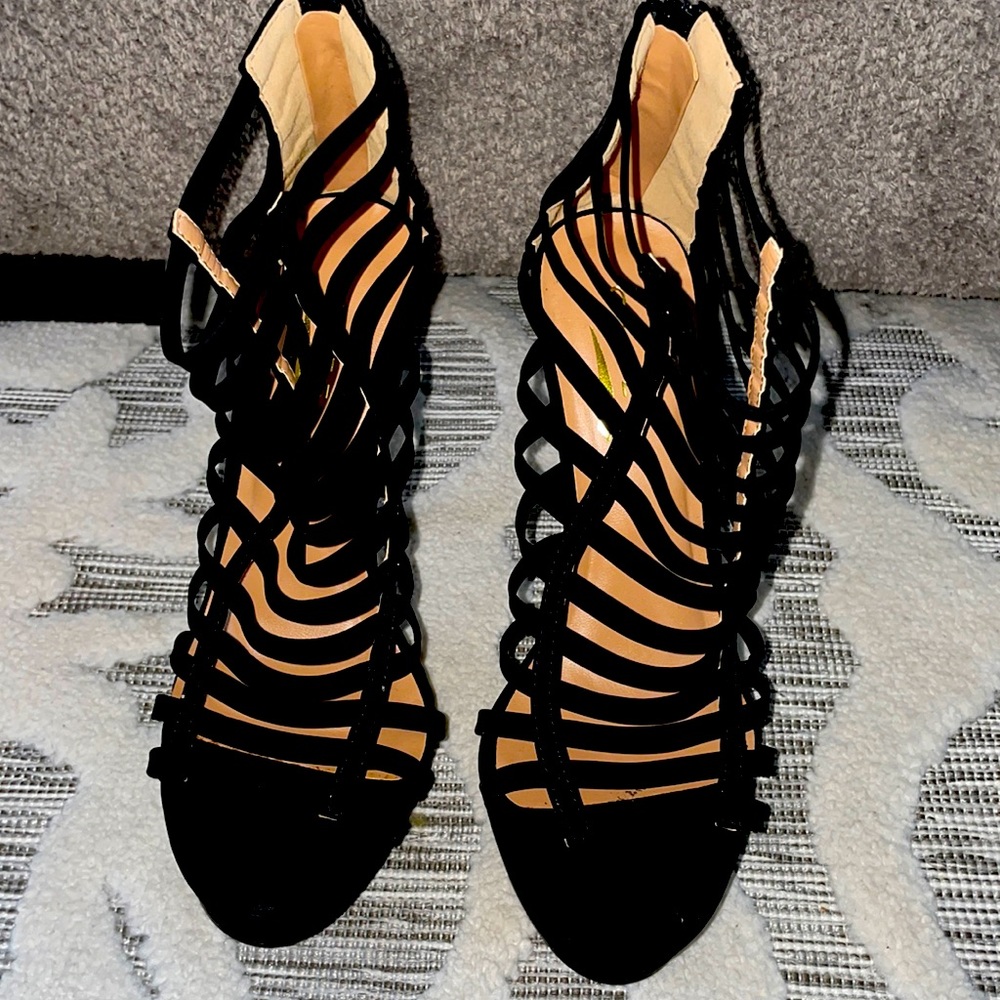 Black Strappy Heels